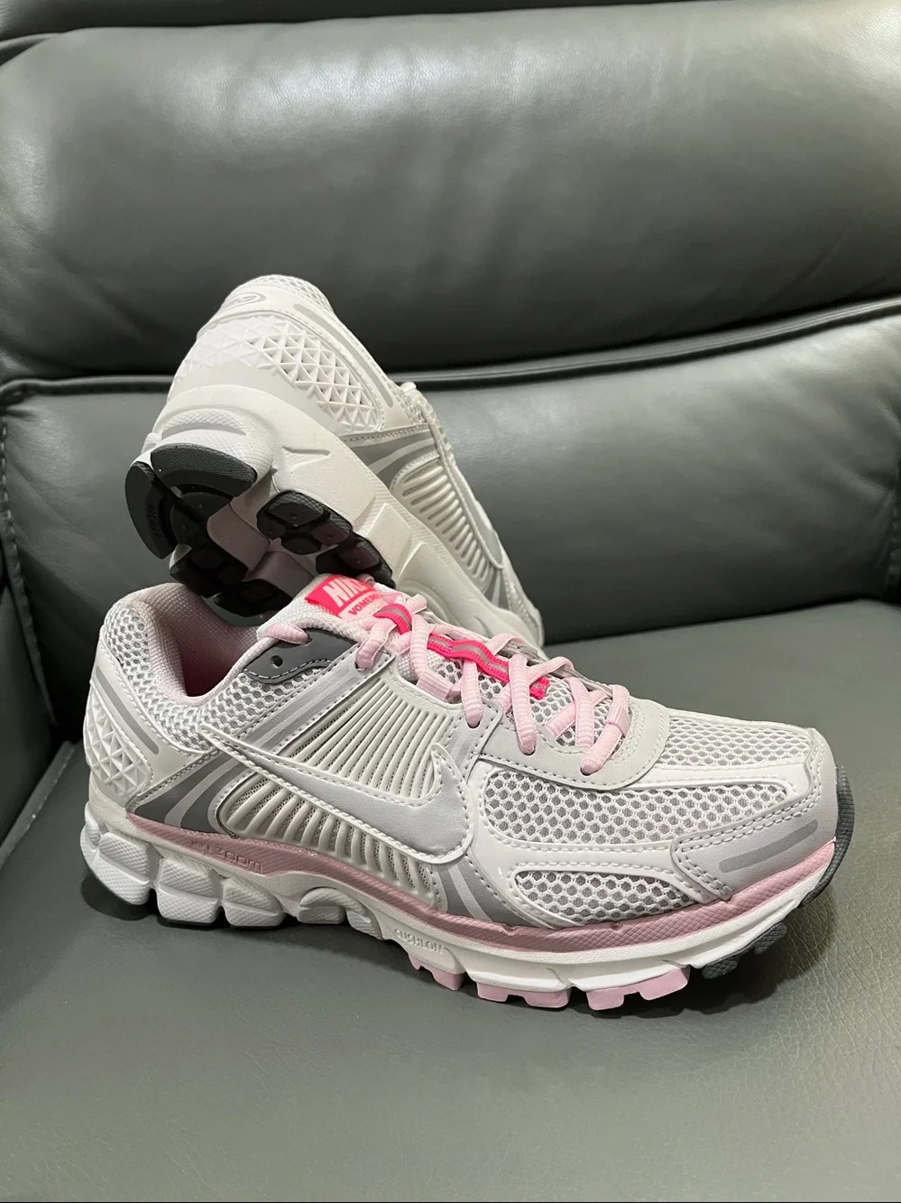 Nike Vomero’s Women's Athletic Trainers in White and Pink Accent